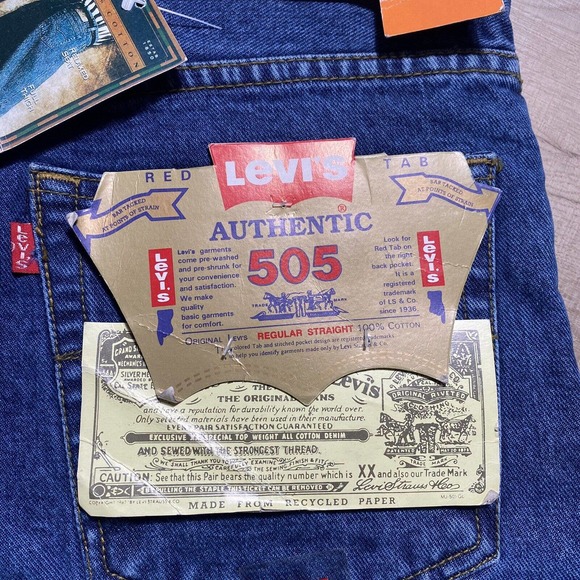 RARE VTG ‘80s Deadstock Levi's 505 Made in USA W29 W32 Relaxed Fit Jeans Vintage - Picture 4 of 7